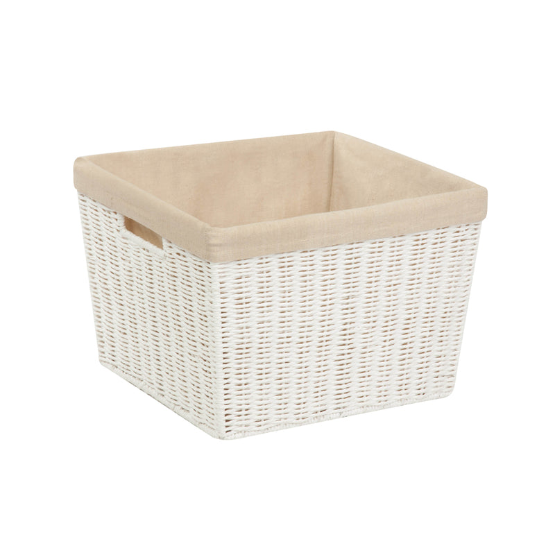 BASKET PRCHMENT WHT LRG