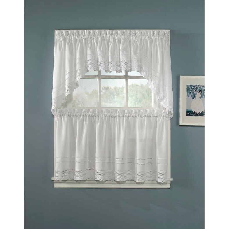 Crochet Valance  Swag and Tier Pair Curtain Collection