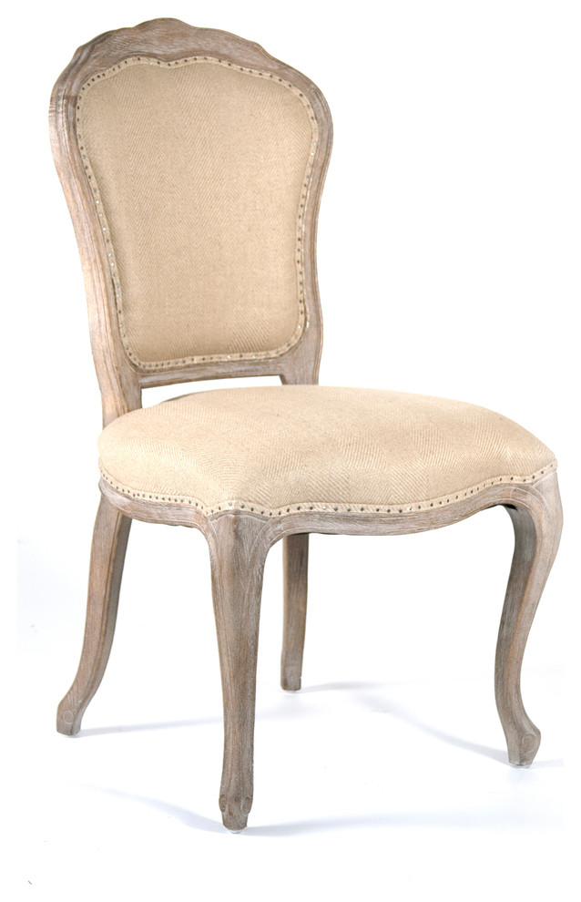 Lyon Side Chair  Hemp Linen   French Country   Dining Chairs   by HedgeApple  Houzz