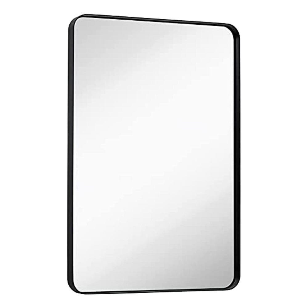 Contemporary Brushed Metal Wall Mirror (24