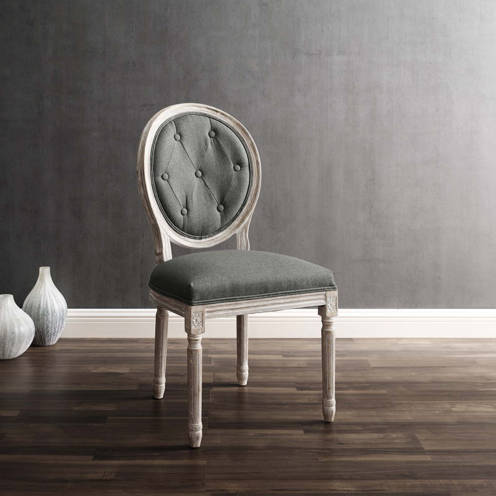 Arise Vintage French Upholstered Fabric Dining Side Chair   French Country   Dining Chairs   by Modway  Houzz
