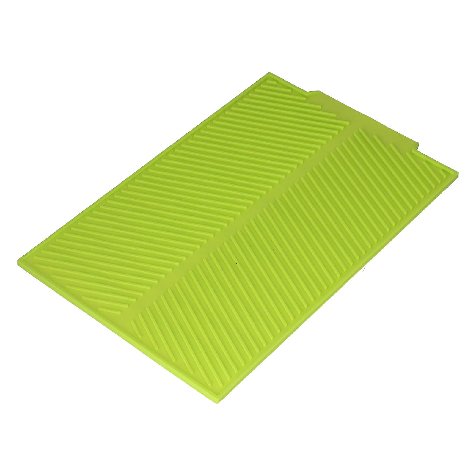 Drainable Heat Insulation Pad Silicone Table Placemat Pot Bowl Dish Mat Kitchen Gadgetsgreen