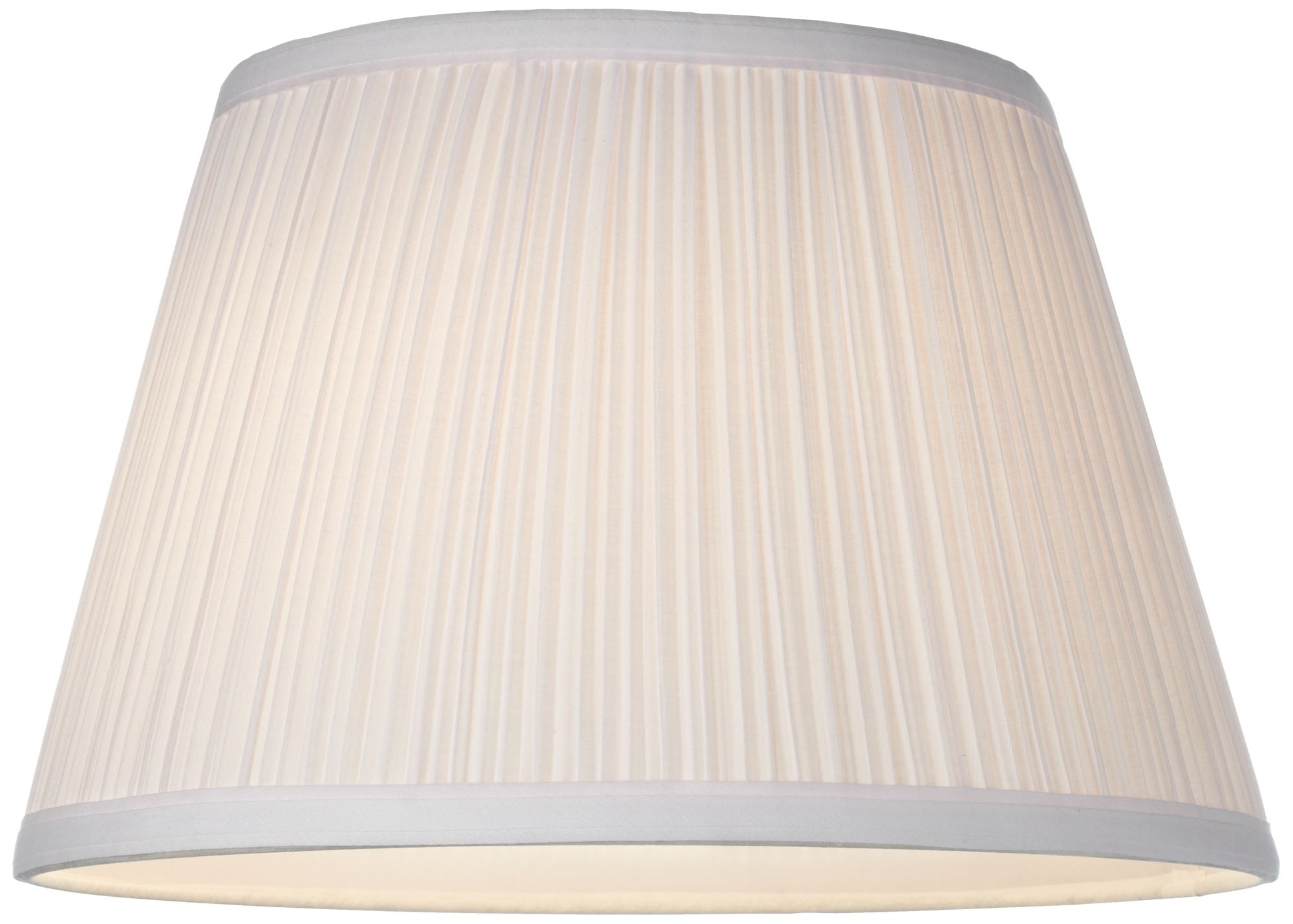 Brentwood Empire Lamp Shade White Mushroom Pleated Small 8