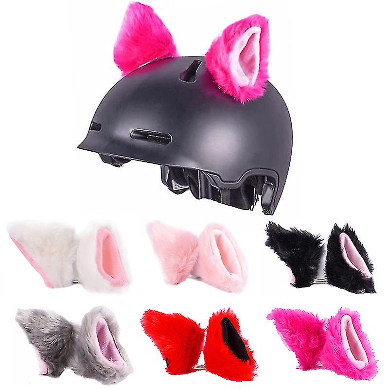 Motorcycle Helmet Cute Plush Cat Ears Decoration Individual Creativity Motorcycle Cosplay Styling Helmet Decoration Accessories