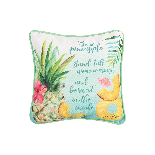 X 10 quot Be A Pineapple Printed Throw Pillow