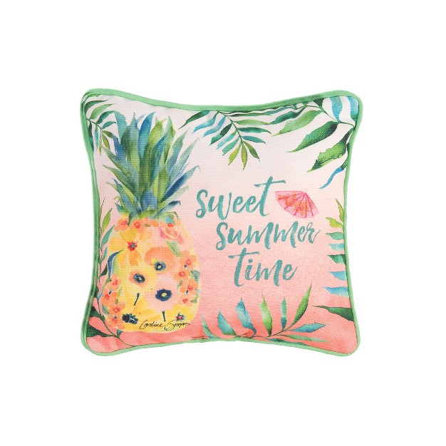 X 10 quot Sweet Summer Time Printed Throw Pillow