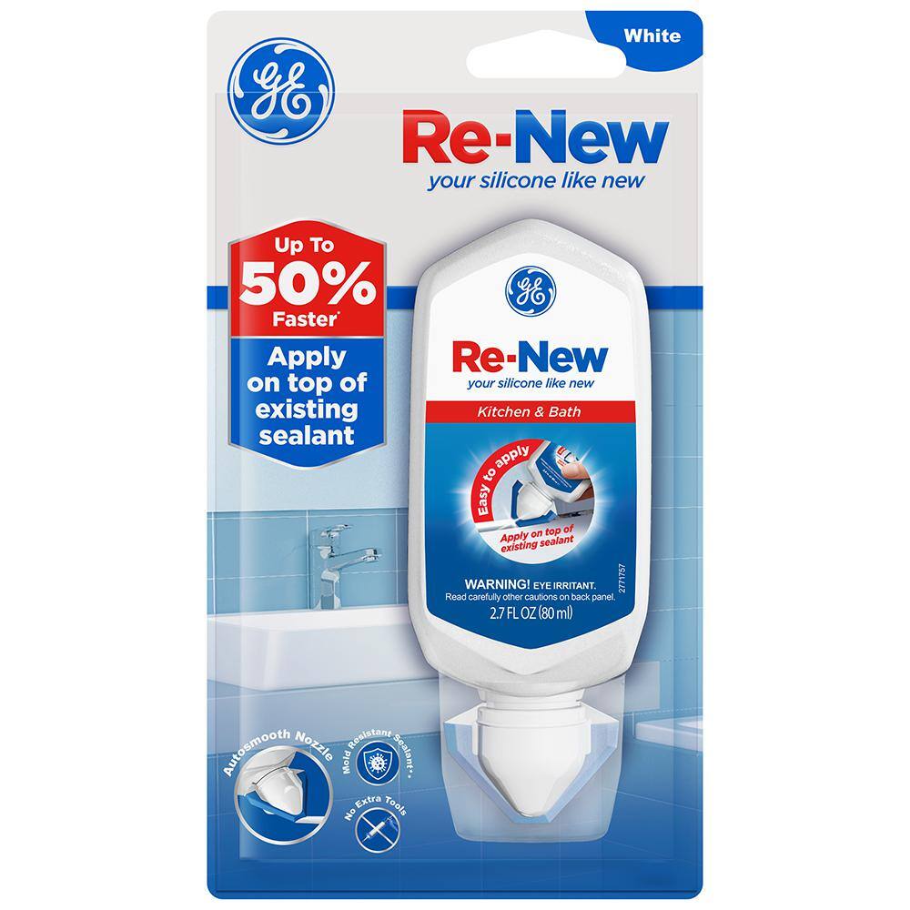 GE Renew 2.7 oz. White Kitchen and Bath Sealant 2768332