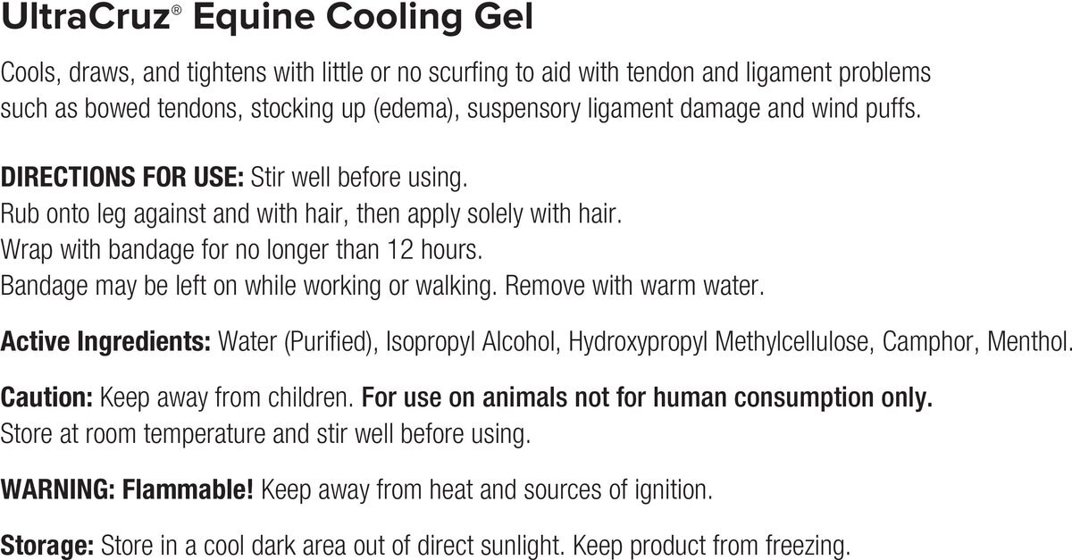 UltraCruz Cooling Tendon and Ligament Pain Relief Horse Gel