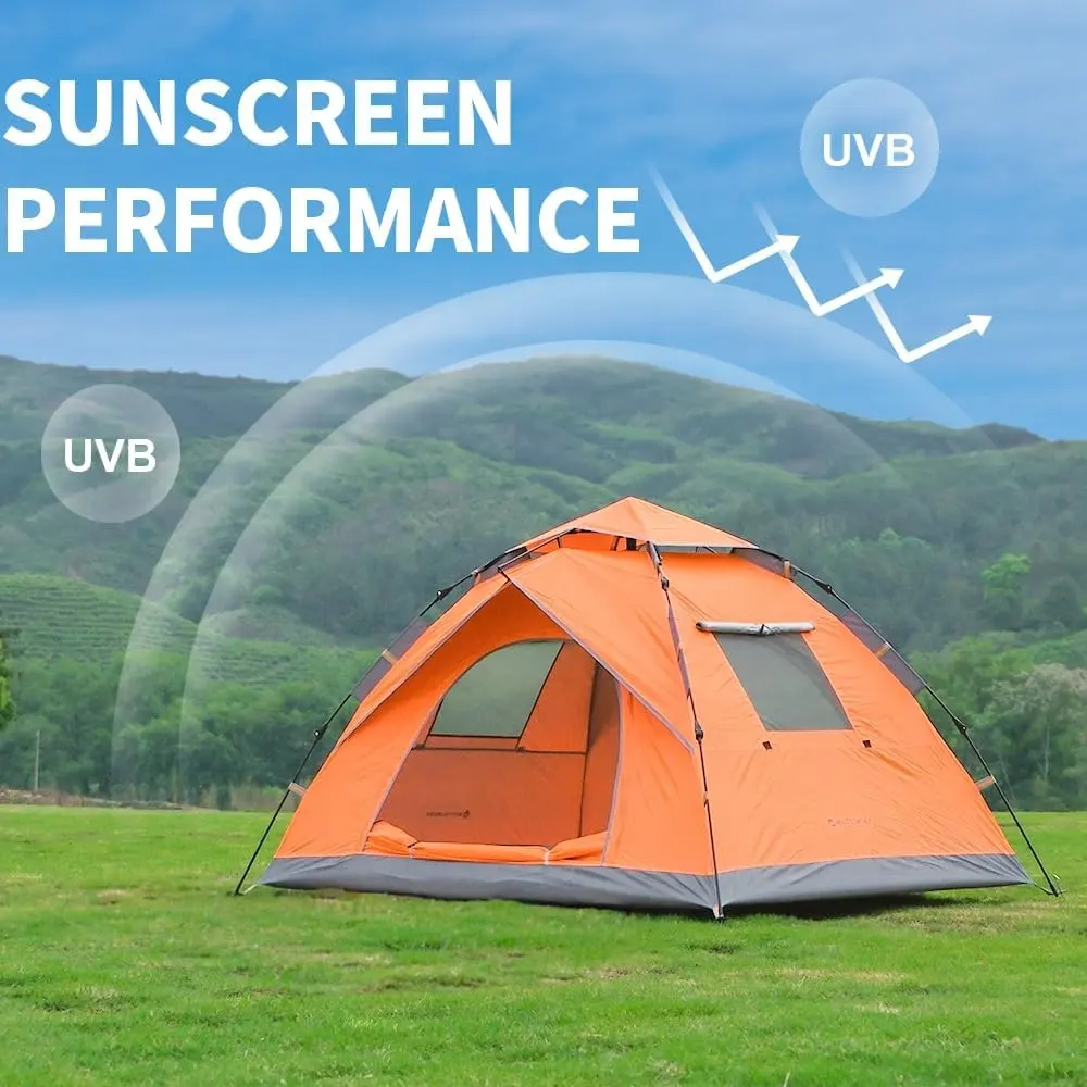 In Stock 79*61*50in 2 3 Person Camping Tent Outdoor Hiking Family Cheap Tents Waterproof For Retail