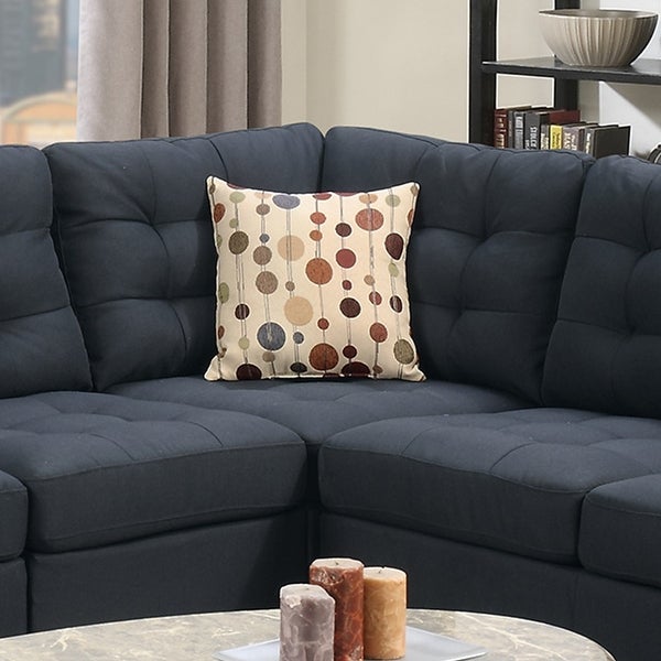 4 Piece Sectional Sofa with Pillows