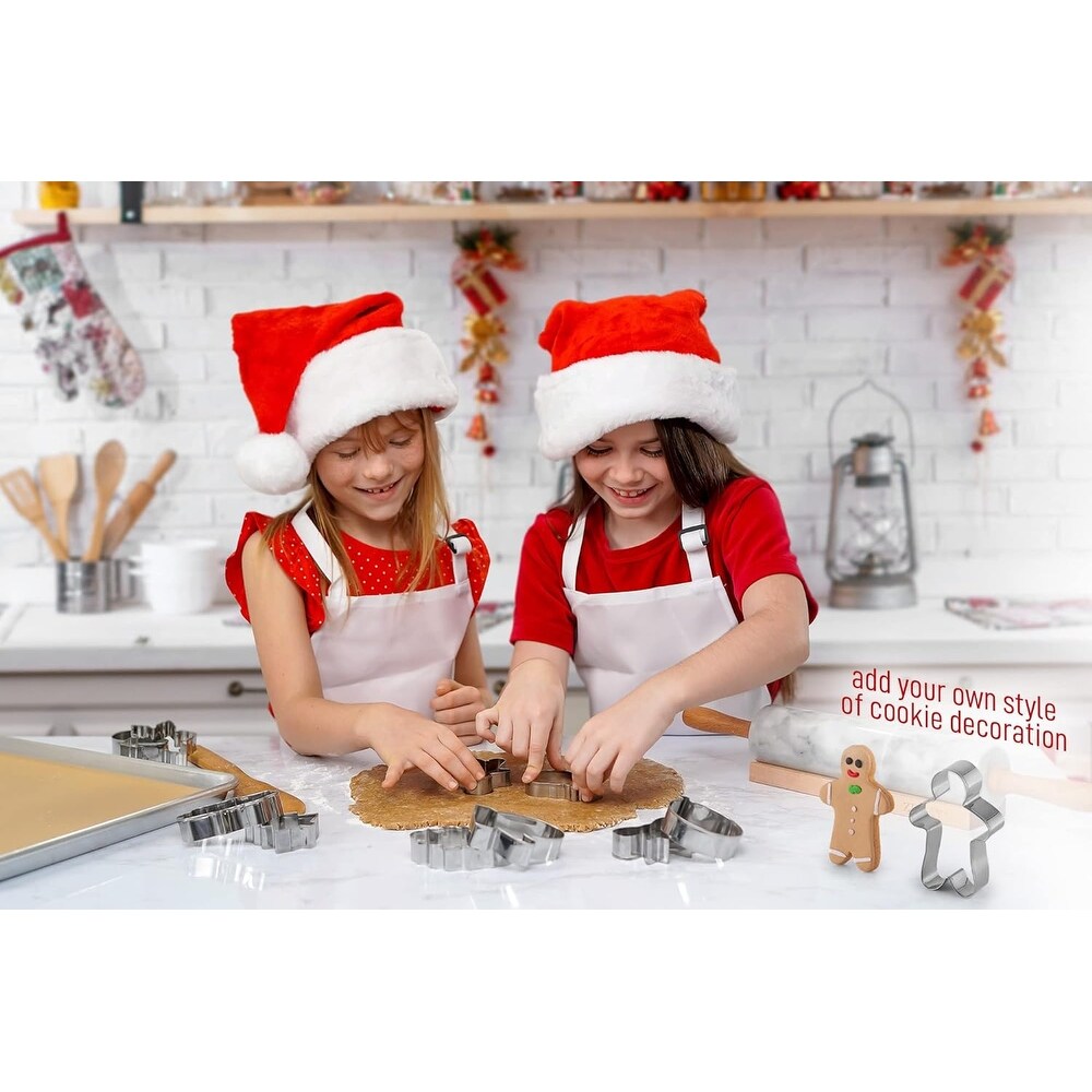 Zulay Kitchen (14 Pieces) Metal Christmas Cookie Cutters
