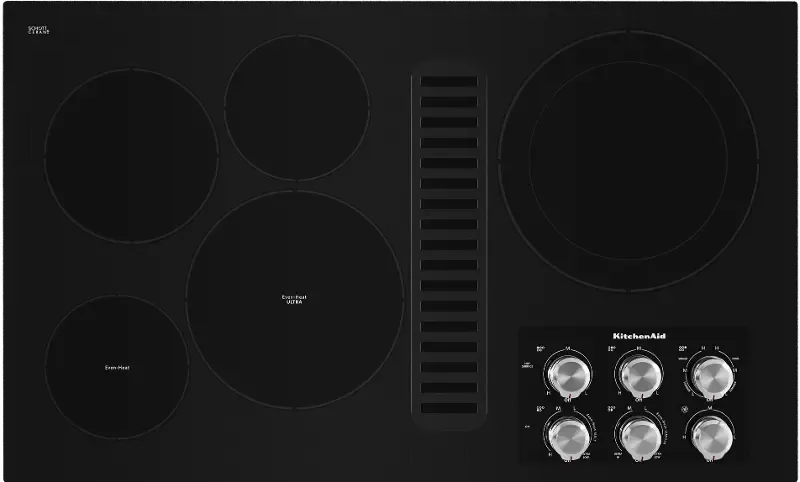 KitchenAid 36 Inch Electric Cooktop - Black