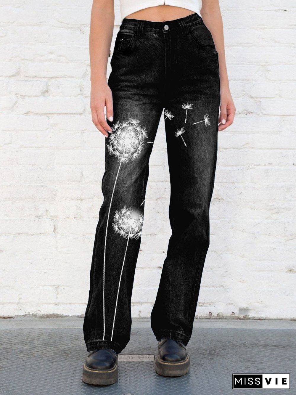 Leisure Dandelion Print Jeans