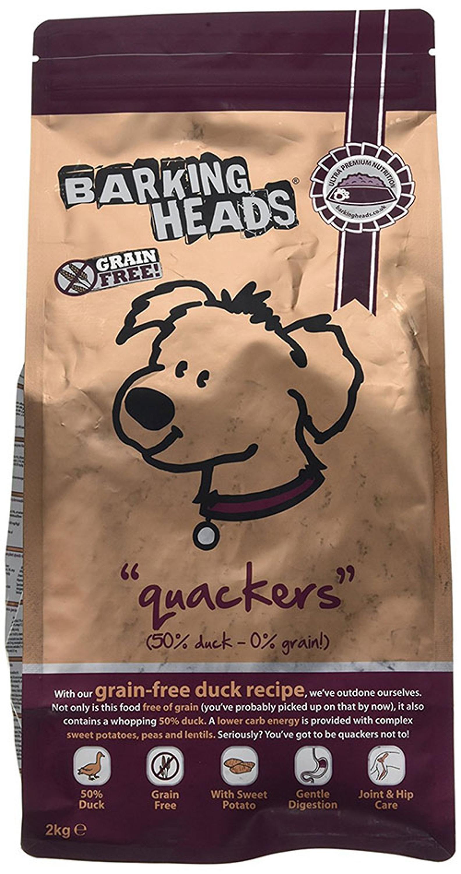 Barking Heads Dog Dry Food Quackers Grain Free Duck