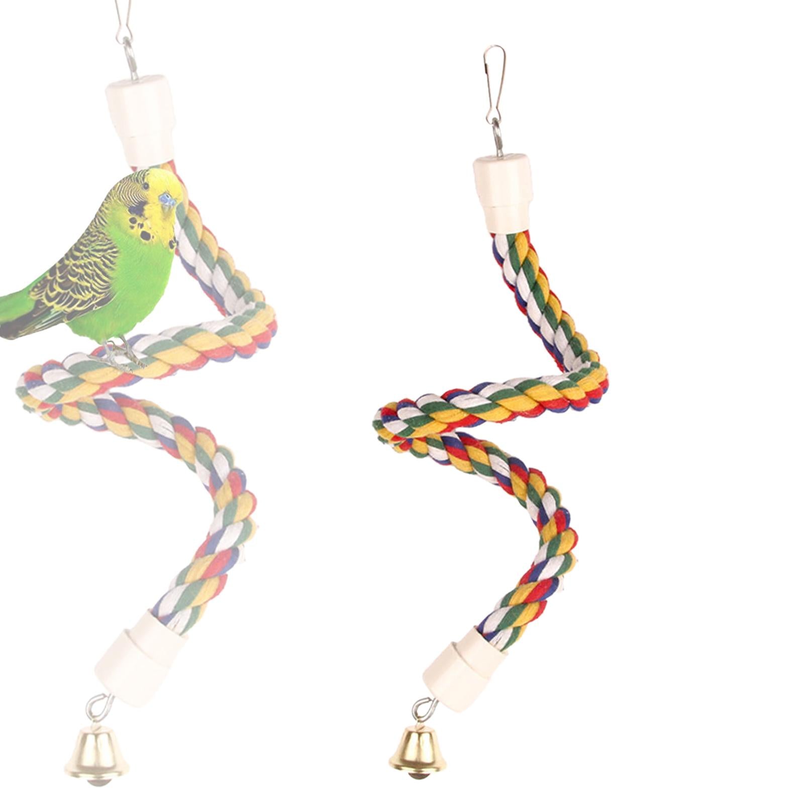 Bendable Bird Rope Perch Chew Perches Parrot Climbing Rope for Budgie Canary 19.69inch