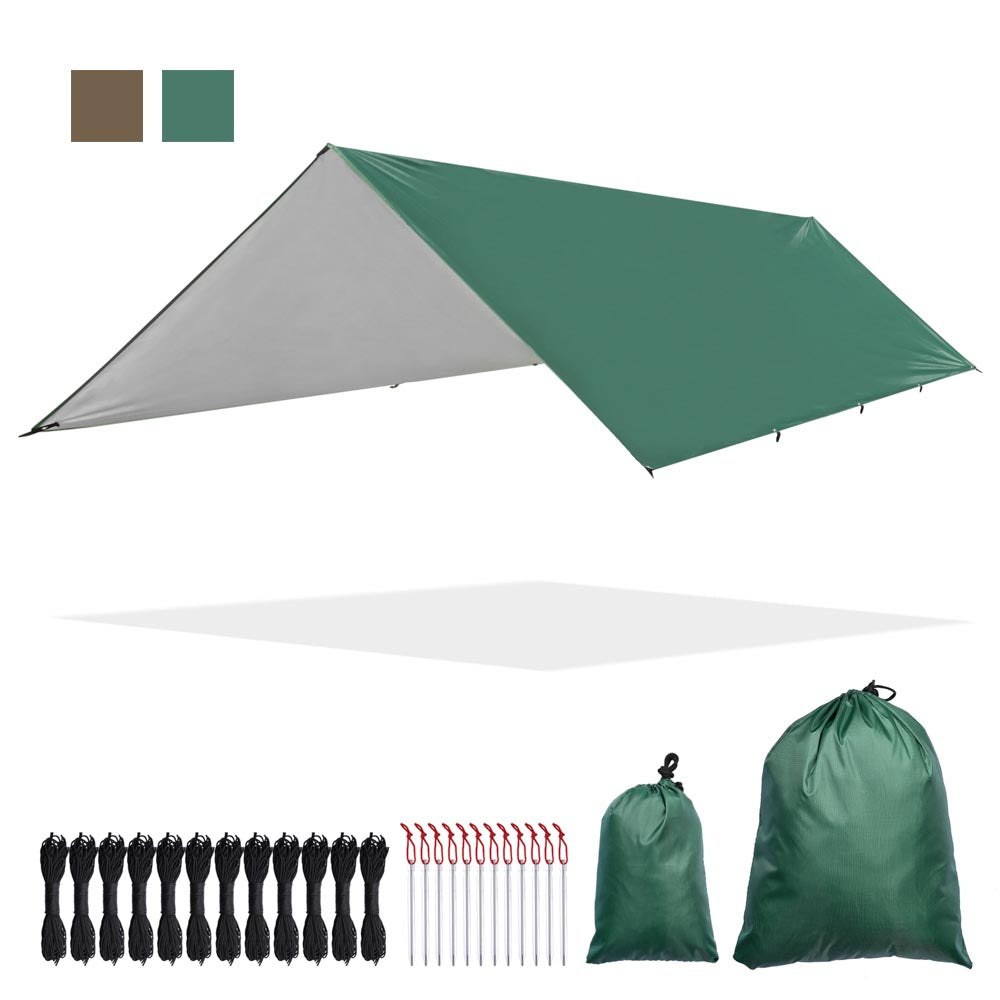 Yescom Camping Tarp Large Hammock Rain Fly 10x15ft UV50+ PU3,000mm