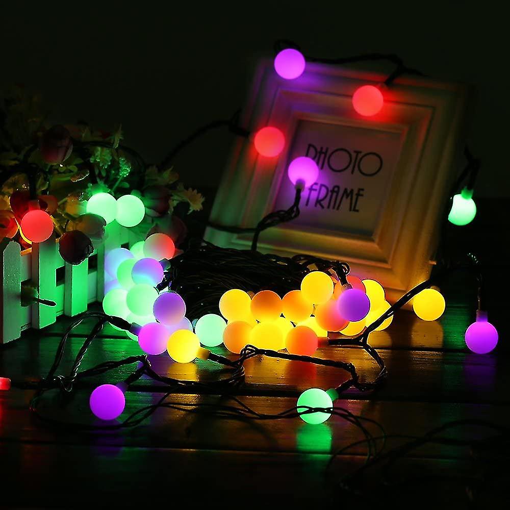 Outdoor Solar String Lights， 50 Led 7m Waterproof Ip65 With 8 Modes Ambient Lighting