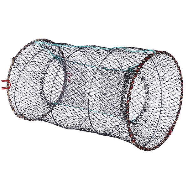 Lioobo Foldable Bait Cast Mesh Trap Net Portable Fishing Landing Net Shrimp Cage For Fish Lobster Prawn Minnow Crayfish Crab With Hand Rope Floating C