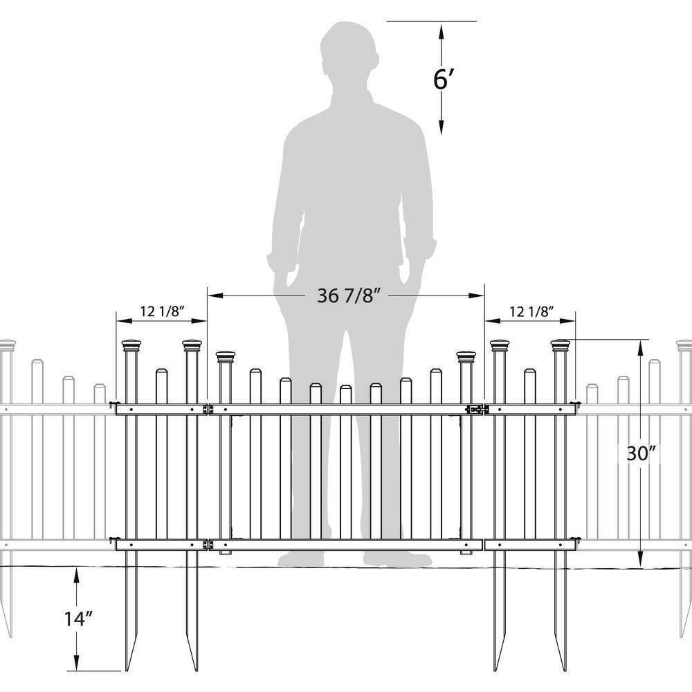 Zippity Outdoor Products 5.2 ft. x 2.5 ft. White Vinyl Madison Fence Gate ZP19028