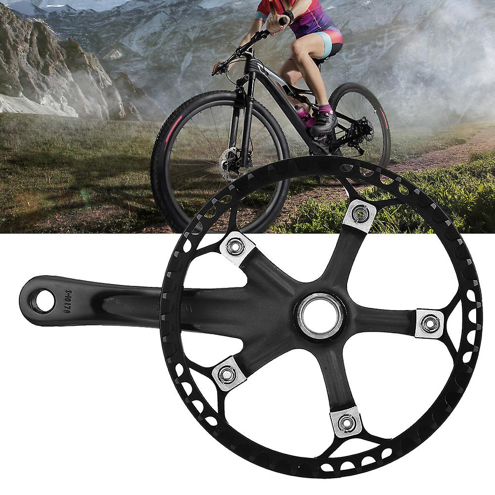 Aluminium Alloy Bicycle Single Speed Hollow Integration Crankset Conversion Crank Bike Accessory47t