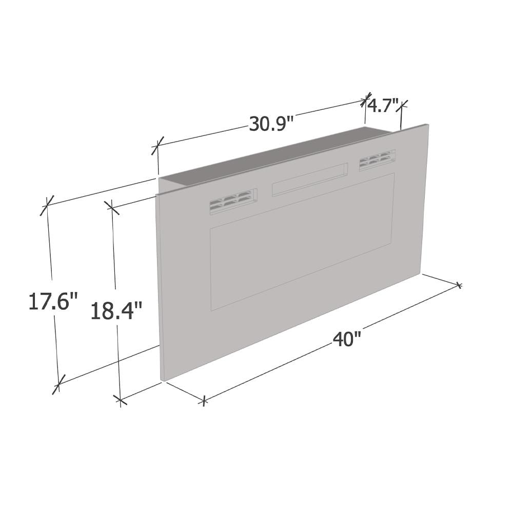 EFire1 40 inch Recessed Wall mounted Electric Fireplace Heater