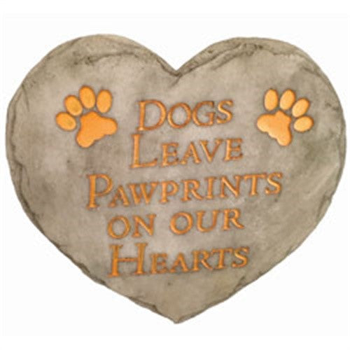 Spoontiques - Garden Décor - Dogs Leave Pawprints Stepping Stone - Decorative Stone for Garden