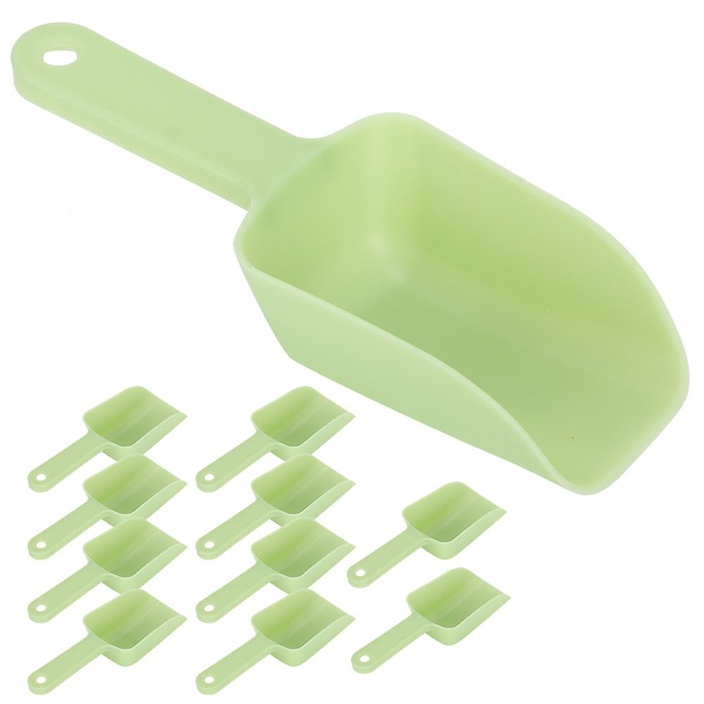 10 Pcs Pet Feeding Spoon Shovel Cat Dog Food Feeder Scoop Pet Feeding Tools Pet Suppliesgreen