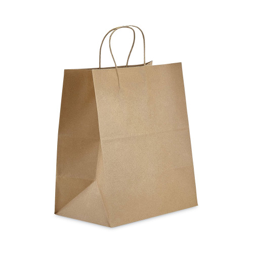 Prime Time Packaging Kraft Paper Bags， Bistro， 10 x 6.75 x 12， Natural， 250/Carton (NK10712)