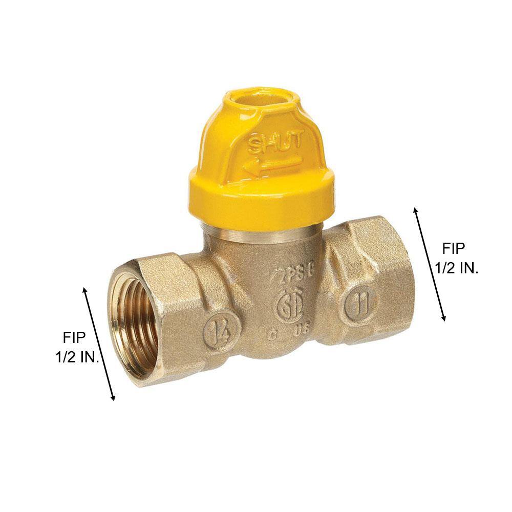 Everbilt 12 in. FIP x 12 in. FIP Safety Handle Brass Gas Ball Valve VGV1SOB3EB