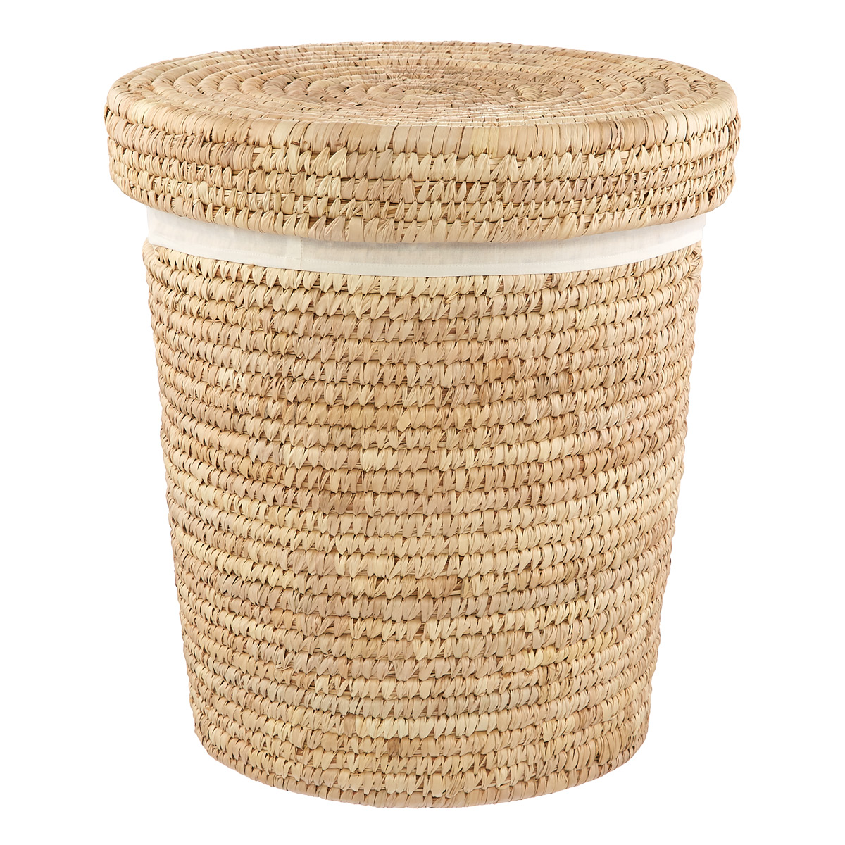 Round Palm Leaf Tapered Hamper