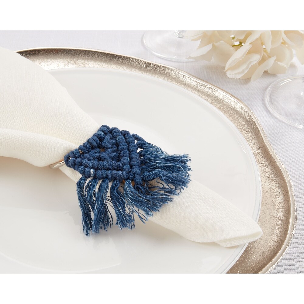 Napkin Rings With Braided Design (Set of 4)