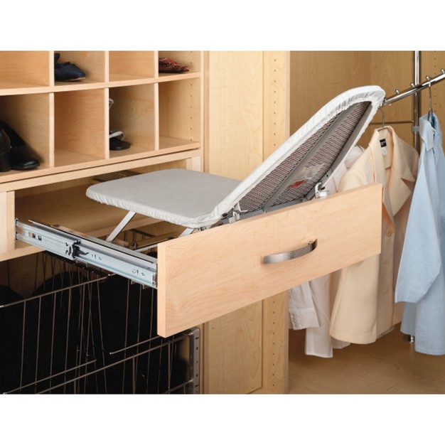 Rev a shelf Pull out Stowaway Closet Or Drawer Ironing Board W ball bearing Slides Retractable Foldable And Adjustable Gray Cib 16cr