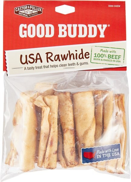 Castor and Pollux Good Buddy USA Rawhide Mini Rolls Dog Treats