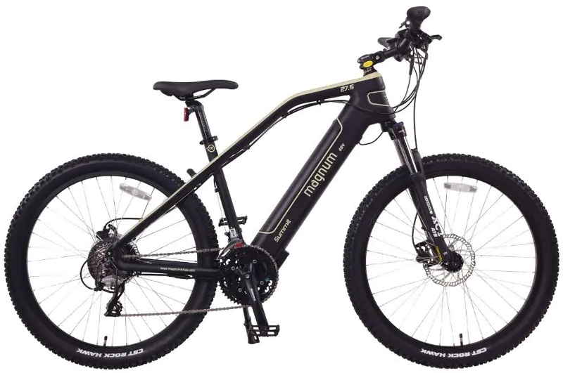 Magnum Summit Electric Bike with 27.5 Wheels - Sand and Black