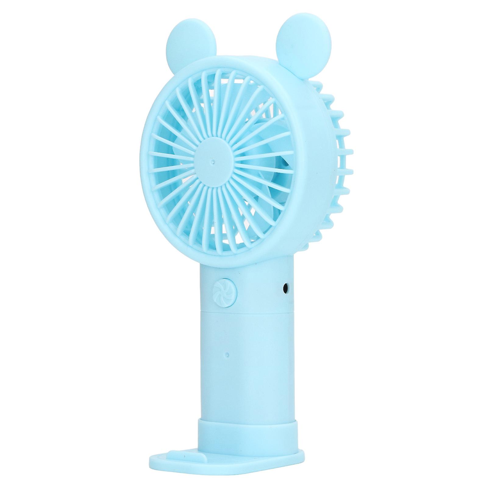 Mini Handheld Fan USB 1200mAh Battery Dual Drive Portable Handheld Fan Electric Small Fan Blue