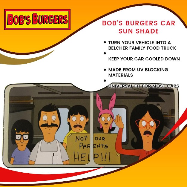 Surreal Entertainment Bob x27 s Burgers Car Sun Shade