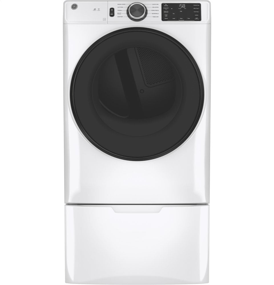 Ge Appliances GFV55ESSNWW Ge® Long Vent 7.8 Cu. Ft. Capacity Smart Electric Dryer With Sanitize Cycle