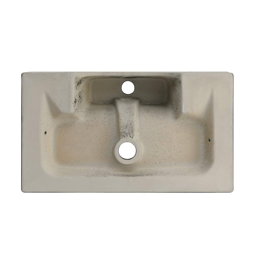 Swiss Madison Claire 22 in. Ceramic Rectangle Wall-Mount Vessel Bathroom Sink in Matte Black SM-WS318MB