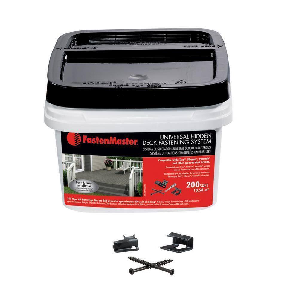 FastenMaster Universal Hidden Deck Fastening System 200 sq.ft. FMTHDCLIP-200