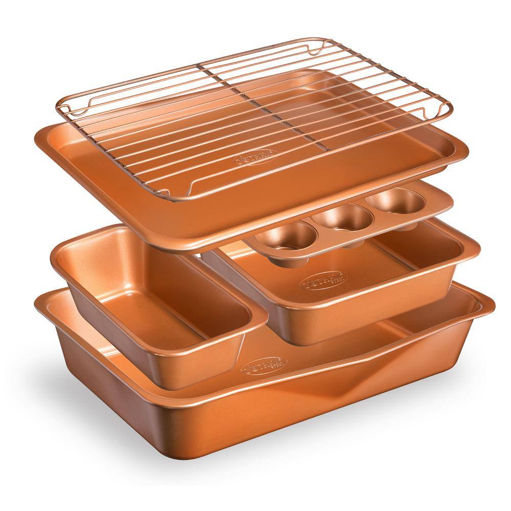 Gotham Steel StackMaster 6-Piece Carbon Steel Nonstick Space Saving Stackable Bakeware Set 7154