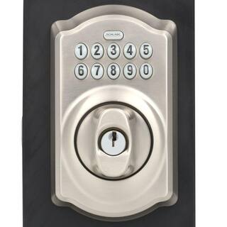 Schlage Camelot Satin Nickel Electronic Keypad Deadbolt BE365 V CAM 619