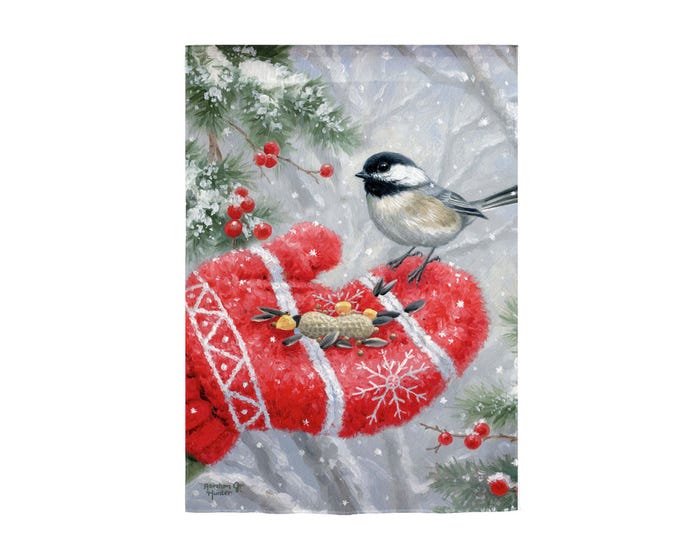 Evergreen Winter Encounter Garden Flag  - 14S10066