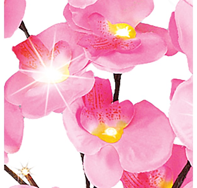 Collections Etc 2pcs Lighted Orchid Branches