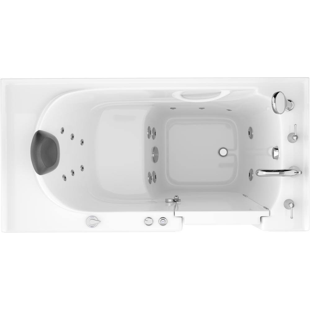 Universal Tubs Safe Premier 59 in. Right Drain Walk-in Whirlpool Bathtub in White HD3060WIRWH-CP