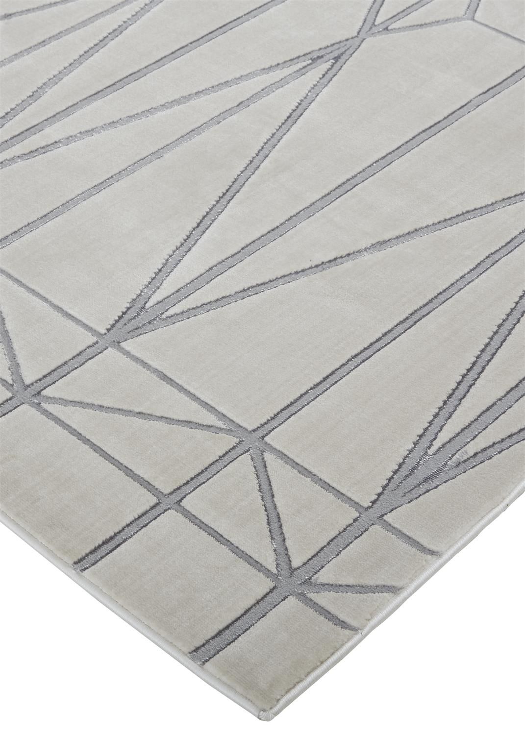 Orin Ivory and Silver Rug by BD Fine