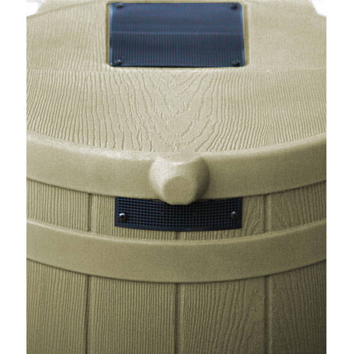 Good Ideas RW40-KHA Rain Wizard Rain Collection Barrel 40-Gallon， Khaki