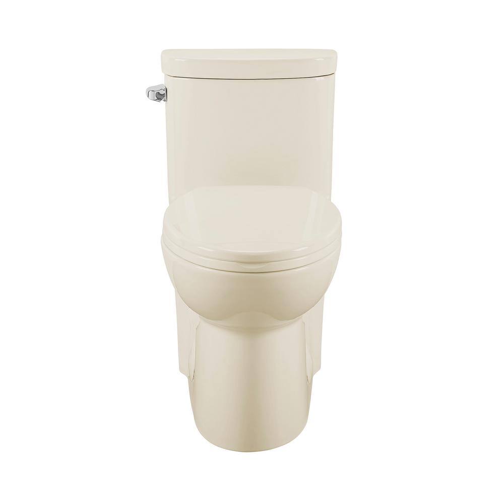 Swiss Madison Sublime 1-piece 1.28 GPF Left Side Single Flush Handle Elongated Toilet in Bisque with Seat Included SM-1T206BQ