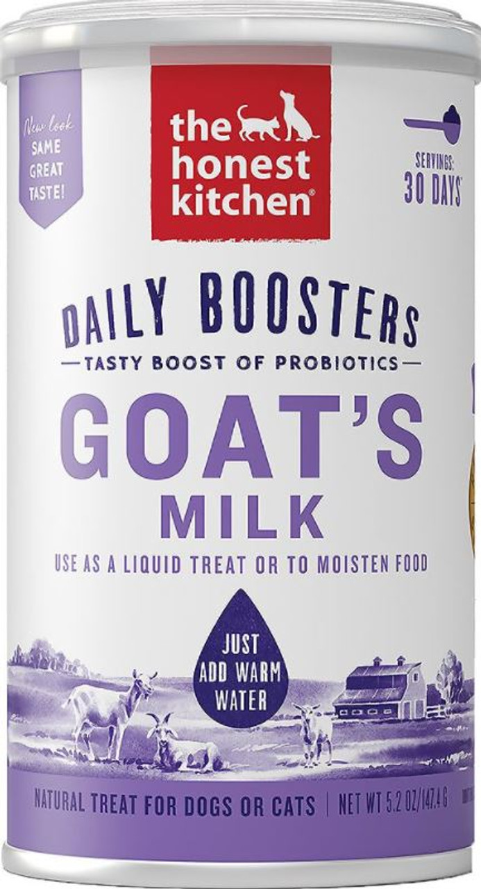 The Honest Kitchen Daily Boosters Instant Goat's Milk  For Dogs and Cats， 5.2 Oz. Jar