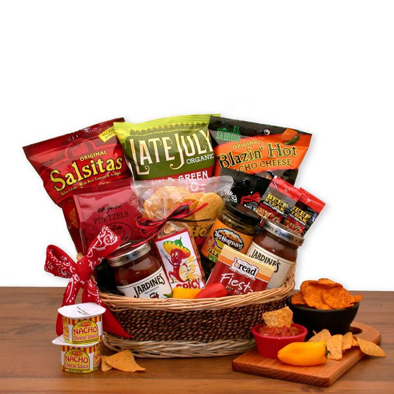 GBDS A Little Spice Gourmet Salsa and Chips Gift Basket - Salsa gift basket