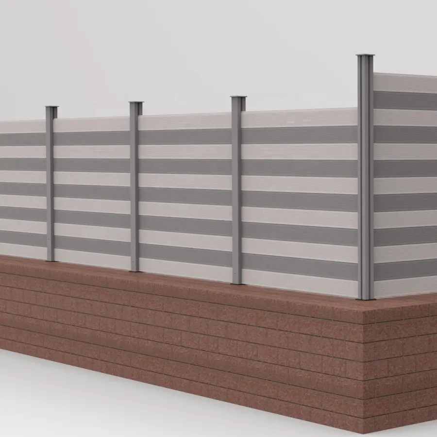 Factor direct supply Anti fader Wood Plastic Composite Fence WPC garden fence panels outdoor XF D207